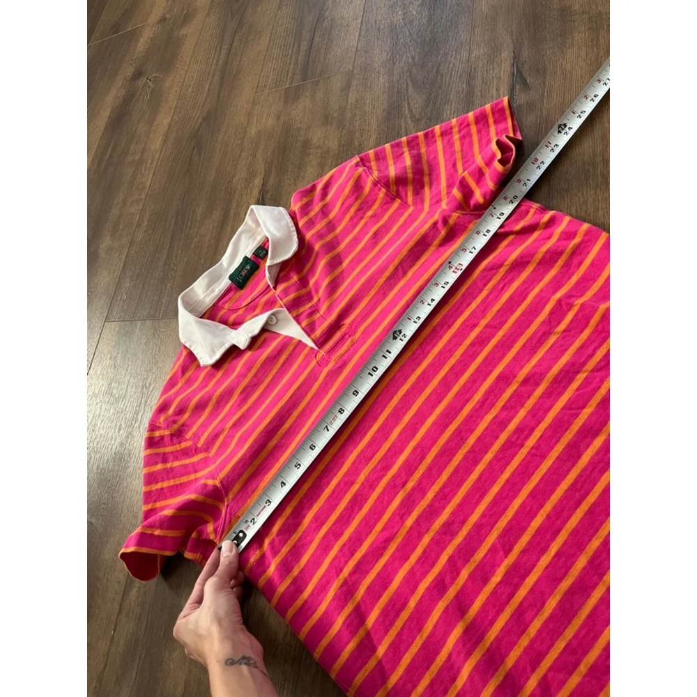 J. Crew short sleeve striped rugby shirt M